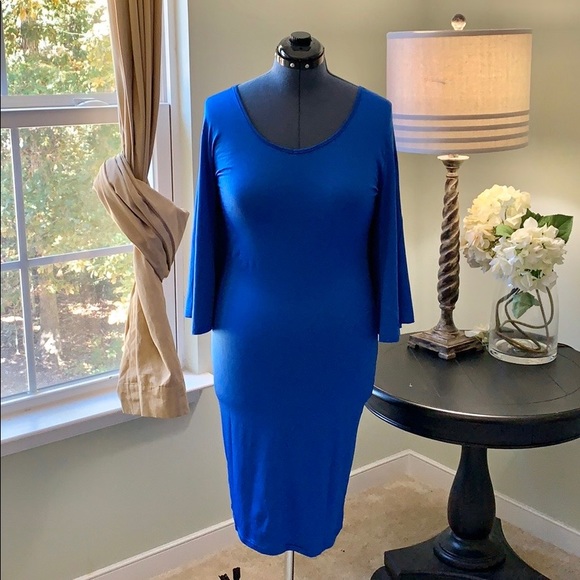 Dresses & Skirts - Royal Blue Cape Bodycon Dress Size 1X Dresses & Skirts - Royal Blue Cape Bodycon Dress Size 1X